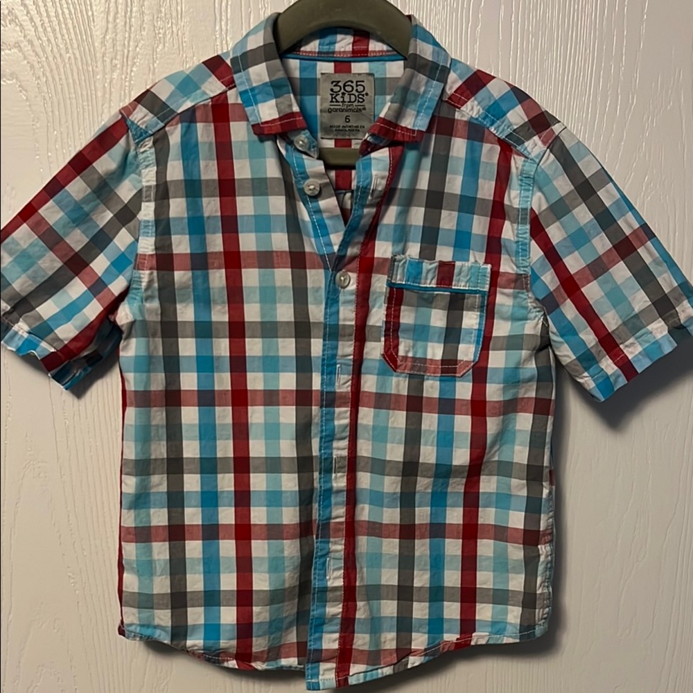 Red, White, and Blue Plaid Shirt